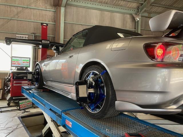 ＡＰ１ Ｓ２０００ 車高調取付け ブッシュ１Ｇ締め直し ４輪