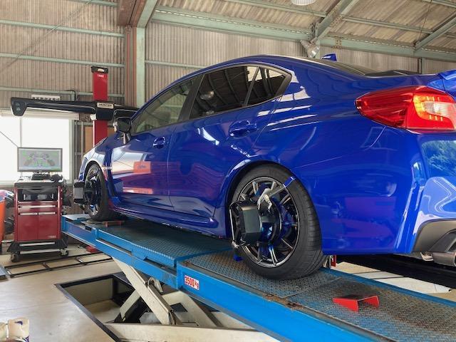 ＶＡＢ　ＷＲＸ　ＳＴＩ　車高調取付け　ブッシュ１Ｇ締め直し　４輪アライメント調整　ヘッドライト光軸調整　【広島市　安佐北区　三入　シグナル　部品直送ＯＫ　アライメント安い　安佐南区　西区　東区　南区　中区　佐伯区　安芸区　東広島　福山】