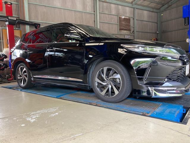 ASU60 ハリアー 車高調取付け 車高調整 ブッシュ1G締め ASU60 ハリアー 車高調取付け 車高調整 ブッシュ1G締め