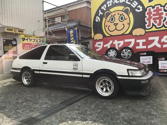 タイヤフェスタ湘南平塚店・2回目のご利用・茅ヶ崎市 Ｕ様 トヨタ　AE86レビンのタイヤ交換