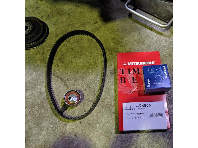 タイミングベルト交換　ダイハツ　ムーブ　車検　整備　修理を実施！！遠賀郡遠賀町周辺の車検・整備・修理・ナビ取付・タイヤ取付など、お車の事ならお気軽にご相談下さい！！！