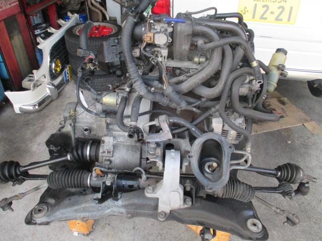 ダイハツ　ミラジーノ　エンジン関連修理・整備　クラッチ３点セット　タイミングベルト　ウォーターポンプ　　エンジンマウントの交換を実施　 遠賀郡遠賀町・水巻町・岡垣町・芦屋町・中間市・北九州市八幡西区・鞍手町、宗像市、他の地域のお客大歓迎
