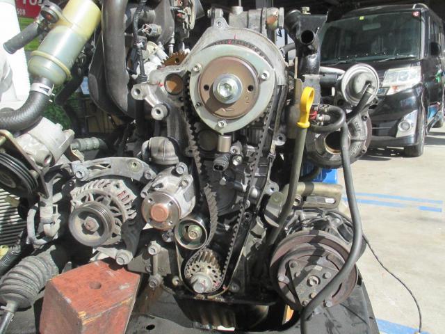 ダイハツ　ミラジーノ　エンジン関連修理・整備　クラッチ３点セット　タイミングベルト　ウォーターポンプ　　エンジンマウントの交換を実施　 遠賀郡遠賀町・水巻町・岡垣町・芦屋町・中間市・北九州市八幡西区・鞍手町、宗像市、他の地域のお客大歓迎
