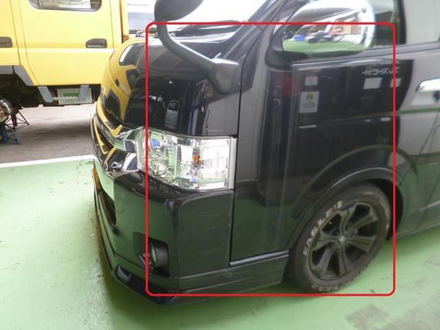 ハイエースワゴン　キズ・へこみ直し 事故　保険対応