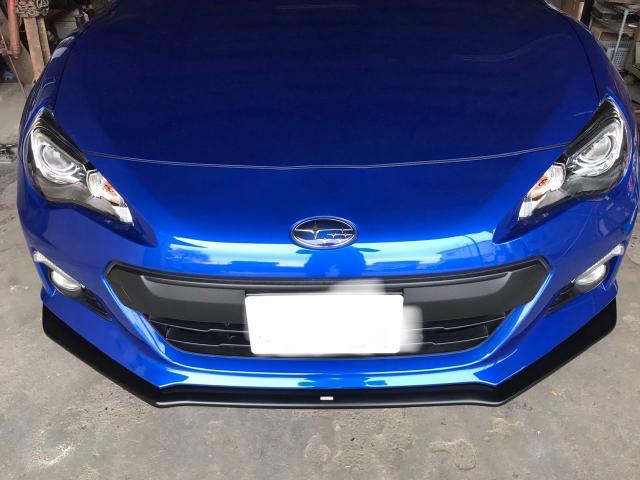 スバル BRZ ZC6 STIフロントリップスポイラー割れ 修理 艶消し スバル BRZ ZC6 STIフロントリップスポイラー割れ 修理 艶消し