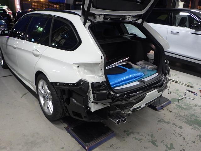 BMW F31　リアバンパーキズ修理 