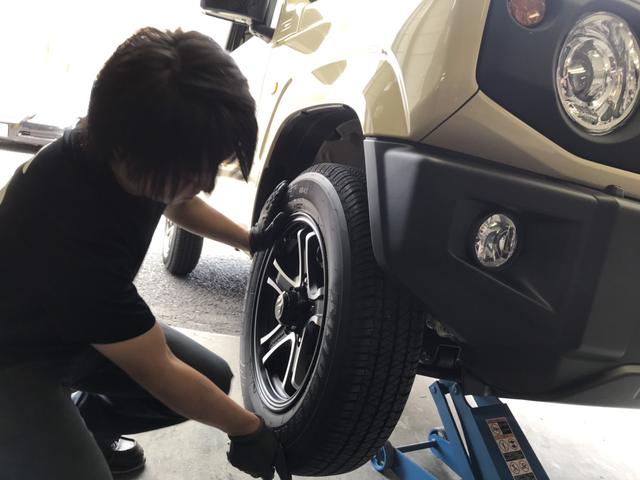 ジムニー ホイール交換と純正ホイールへスタッドレスタイヤ ジムニー ホイール交換と純正ホイールへスタッドレスタイヤ