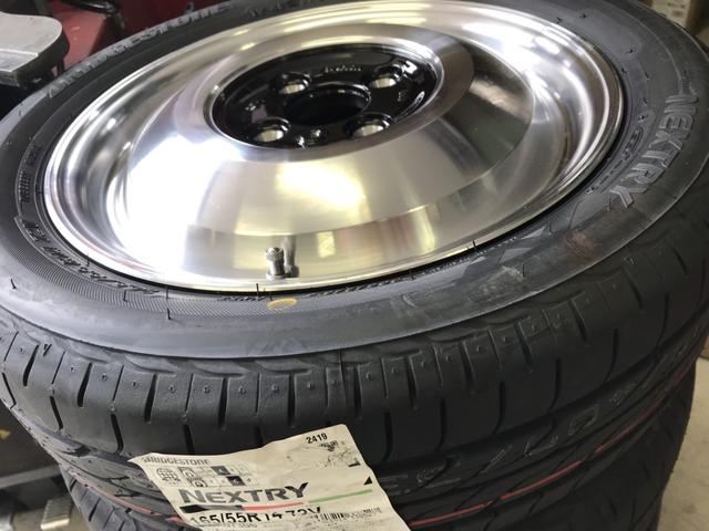 N VAN タイヤホイールセット取り付け WORK LEADSLED 14インチ N VAN タイヤホイールセット取り付け WORK LEADSLED 14インチ