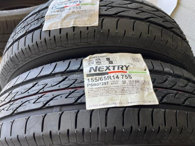 N-BOX タイヤ交換 BRIDGESTONE NEXTRY 155/65R14