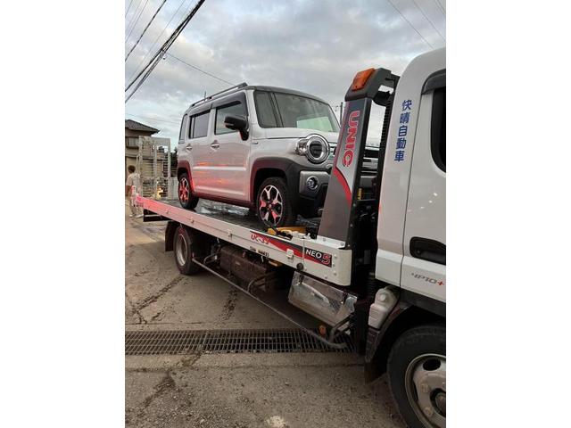 即日対応可能 静岡市 台風による水没車レスキュー作業 スズキ ハスラー 自動車 水没 水害 浸水被害 ロードサービス レッカー作業 静岡市 清水区 葵区 駿河区 富士市 修理 廃車作業 グーネットピット