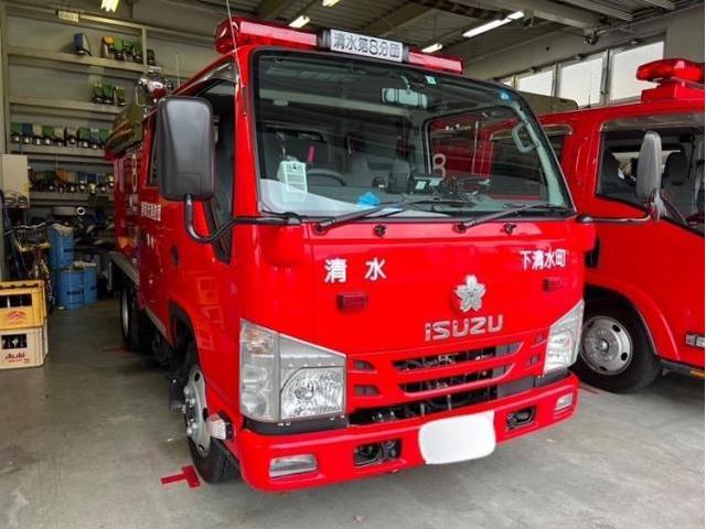 消防車　前後ドラレコ取り付け　ルームミラータイプ　防水仕様　静岡市消防団　静岡市　清水区　葵区　駿河区　富士市　焼津市