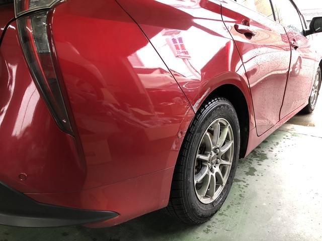 プリウス　ZVW51　エモーショナルレッド　板金　塗装　
富山市　上飯野　アーク自動車　鈑金　塗装　コーティング