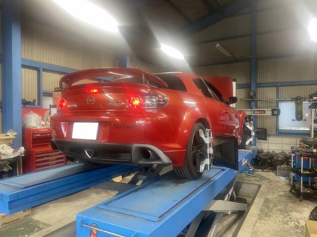 【岡崎市】マツダ　ＲＸ－８　ＢＬＩＴＺ車高調取り付け！　豊田市　西尾市　幸田町　安城市　蒲郡市　三河エリア　(株)ＯＷＬ（ＫＫＲＡｕｔｏＷｏｒｋｓ）