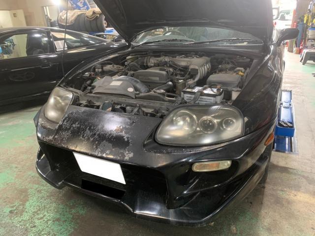 【岡崎市】TOYOTA トヨタ SUPRA スープラ JZA80 タペットカバーパッキン交換 オイル漏れ修理 豊田市 西尾市 幸田町 安城市 蒲郡市 三河エリア (株)ＯＷＬ（kkr auto works）