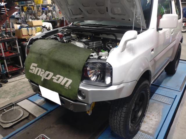 【岡崎市】SUZUKI スズキ JIMNY ジムニー シエラ エキマニ修理 溶接 排気漏れ修理 豊田市 西尾市 幸田町 安城市 蒲郡市 三河エリア (株)ＯＷＬ（kkr auto works）