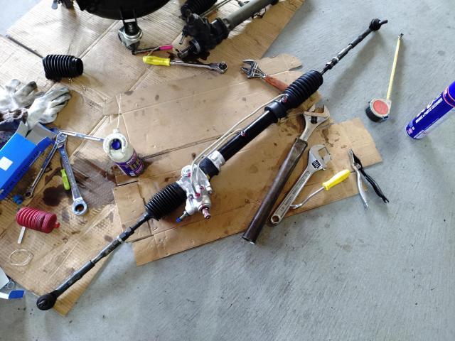 【岡崎市】NISSAN ニッサン SILVIA シルビア S１４ ステアリングラック交換 リビルト アライメント調整 豊田市 西尾市 幸田町 安城市 蒲郡市 三河エリア (株)ＯＷＬ（kkr auto works）