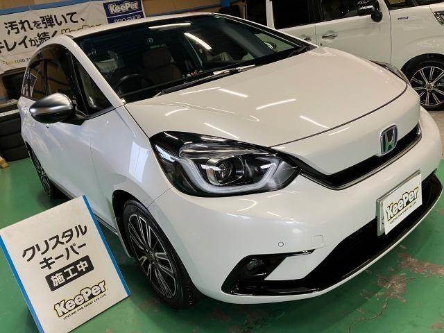 ホンダ　フィット　クリスタルキーパー　窓ガラス全面コーティング　施工　【キーパープロショップ　キーパーラボ　キーパーコーティング　宇都宮　他の地域からのお客様も大歓迎！】