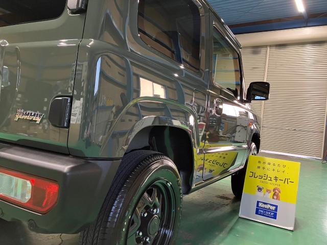 スズキ　ジムニー　新車　フレッシュキーパー　無塗装樹脂パーツキーパー　施工　【キーパープロショップ　キーパーラボ　キーパーコーティング　宇都宮　他の地域からのお客様も大歓迎！】