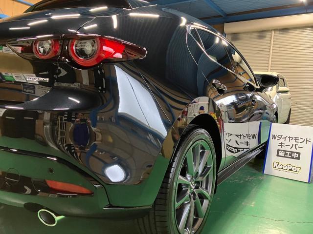 マツダ　ＭＡＺＤＡ３　新車　"W" ダイヤモンドキーパー　施工　【キーパープロショップ　キーパーラボ　キーパーコーティング　宇都宮　他の地域からのお客様も大歓迎！】