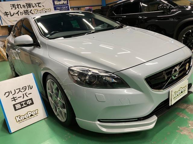 ボルボ　Ｖ４０　クリスタルキーパー　ヘッドライトコーティング　施工　【キーパープロショップ　キーパーラボ　キーパーコーティング　宇都宮　他の地域からのお客様も大歓迎！】