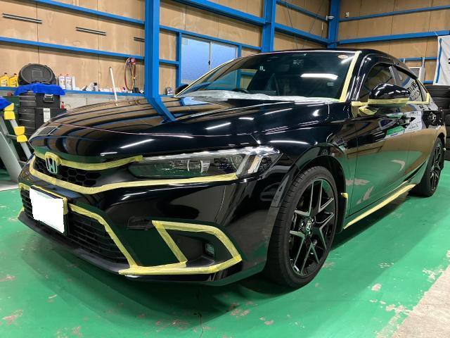 ホンダ　シビック　ダイヤモンドキーパー　無塗装樹脂パーツキーパー　施工　【キーパープロショップ　キーパーラボ　キーパーコーティング　宇都宮　他の地域からのお客様も大歓迎！】