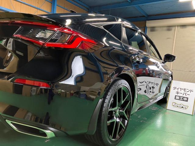 ホンダ　シビック　ダイヤモンドキーパー　無塗装樹脂パーツキーパー　施工　【キーパープロショップ　キーパーラボ　キーパーコーティング　宇都宮　他の地域からのお客様も大歓迎！】