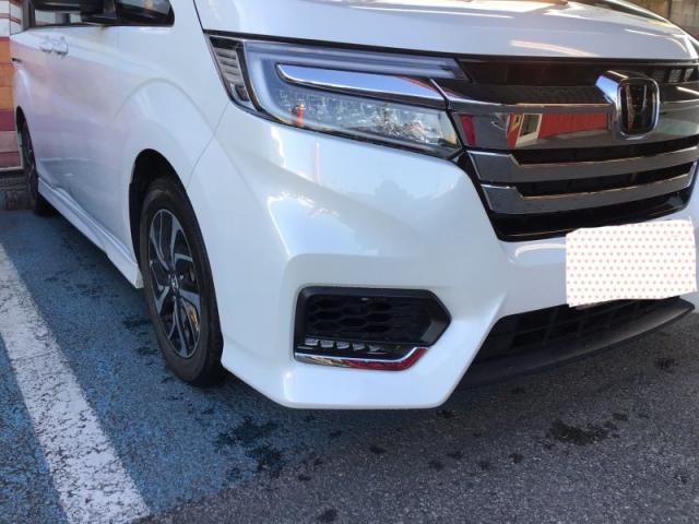 ホンダ　ステップワゴン　フロントバンパーキズ・へこみ直し