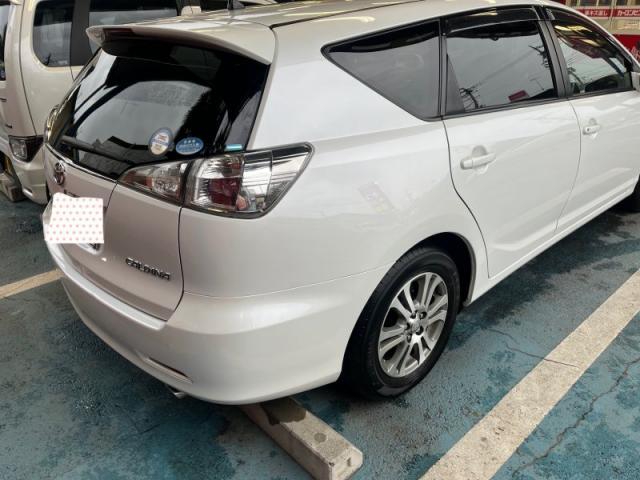 トヨタ　カルディナ　後ろトランクの横　クォーター　キズ・へこみ直し　深谷市カーコンビニ倶楽部