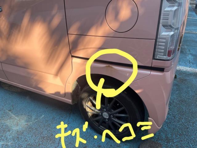 ホンダ　Ｎ－ＢＯＸ　後ろタイヤの上（クォーター）キズ・へこみ直し　深谷市板金塗装