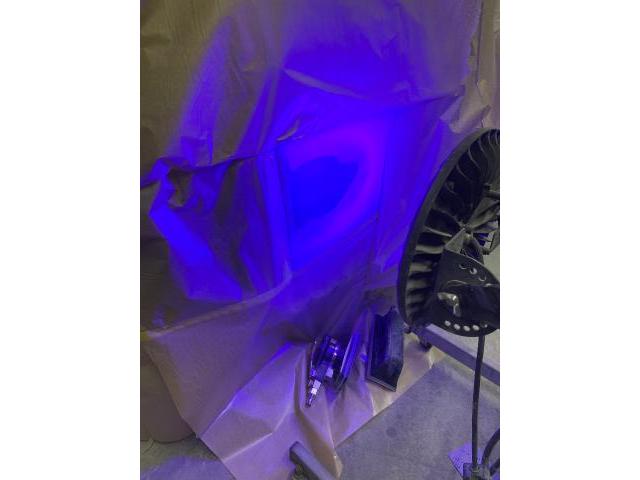 フロントバンパー修理　UVサフェ　紫外線硬化樹脂　UVパテ　使用　茨城県　常陸大宮市