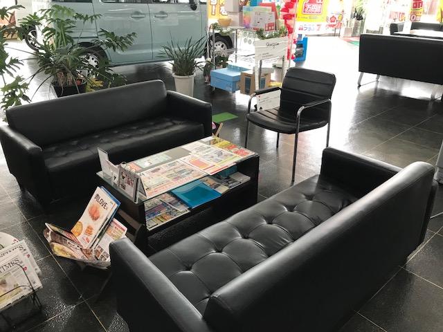 作業中快適にお待ち頂ける様いつもキレイにしています