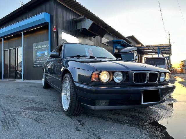 BMW E34 525i ご成約納車御礼　アメ車・輸入車の販売・車検・修理・鈑金　 茨城　千葉　守谷　つくばみらい　土浦　取手　つくば　石岡　筑西　古河　下妻　常総　坂東　龍ヶ崎　牛久　利根町　柏　我孫子　野田　流山　おおたかの森