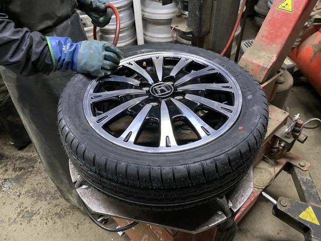 eKワゴン　持込ホイール　新品タイヤ組換え　165/55R15  　札幌市　石狩市　持ち込みパーツ