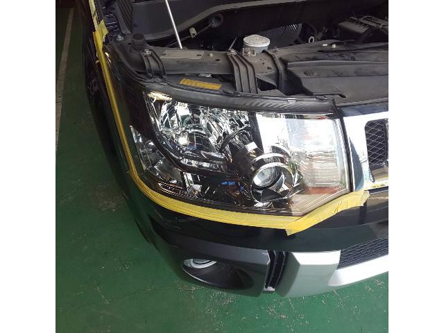 デリカD5 車検入庫頂きました。CV5W  4WD       車検入庫頂いたお客様の車両は、ヘッドライト磨きをサービスしています。