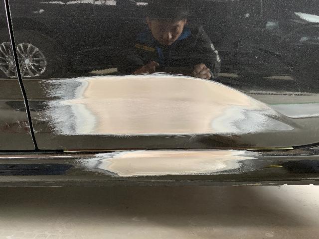 トヨタ　パッソ　左リヤドア　ロッカーパネル修理