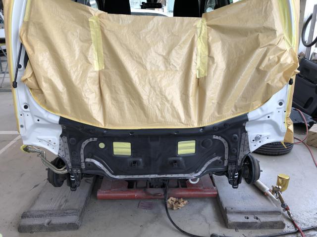 ワゴンR　MH55S 追突の被害車両の修理