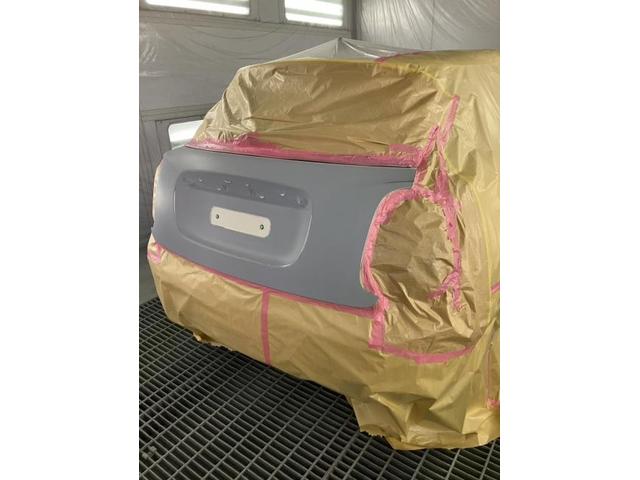 MINI ドアの傷の補修 バックドアの塗膜のブリスター 左右ヘッドライトレンズリフォーム