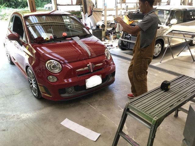 ルノー　トゥインゴ　外装品　ストライプテープを貼りました。