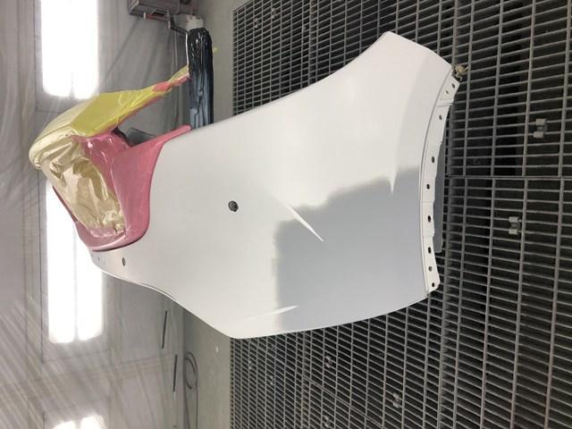 マツダ　ＣＸ－８　フロントバンパー修理　フェンダーモール　修理　カラーナンバー51Ｋ　ロジウムホワイトプレミアムメタリック