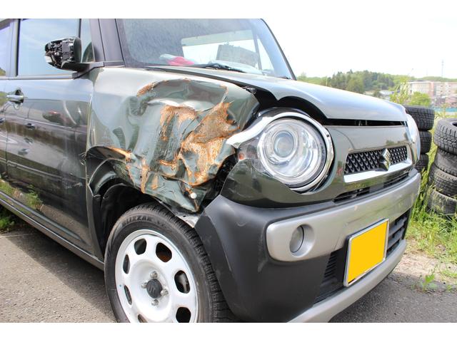 スズキ ハスラー フロントパネル ヘッドライト廻り ドアミラー修理 フェンダー修理 板金修理 板金塗装 黒川郡大郷町 グーネットピット