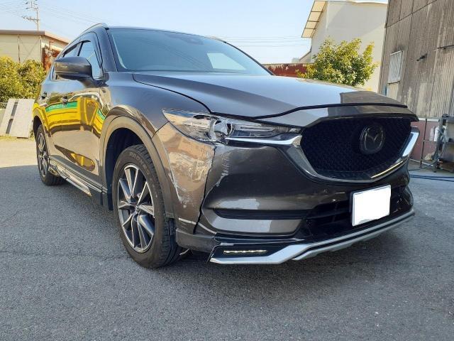 CX-5　DBA-KFEP　フロント事故　松山　西条　伊予　松前　砥部　車検　修理　整備　輸入車　愛媛　鈑金　塗装　愛媛　保険　