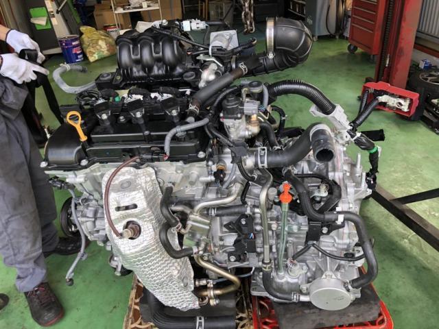 ハスラー　5AA-MR92S　エンジン交換　松山　西条　伊予　松前　砥部　車検　修理　整備　輸入車　愛媛　鈑金　塗装8210