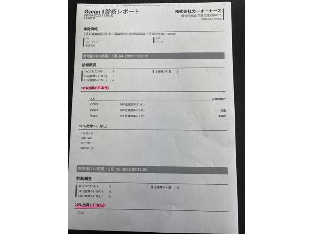 ハイエース　ADF-KDH201V　チックランプ点灯　警告灯　松山　西条　伊予　松前　砥部　修理　車検　鈑金　塗装　輸入車　愛媛0480