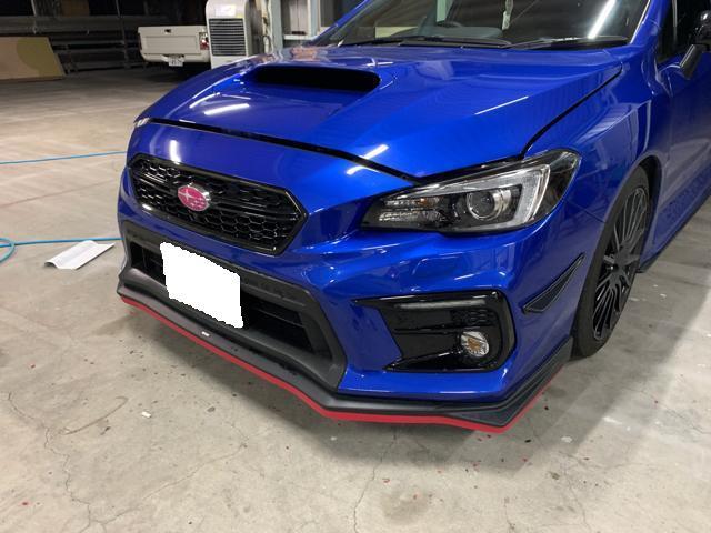 純正オプションアンダーリップ取付　スバルWRX VAG 