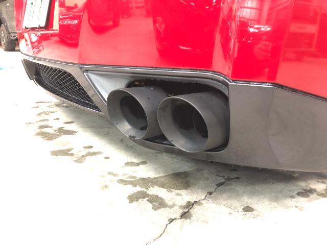日産 35GTR エアサス　マフラー取り付け
