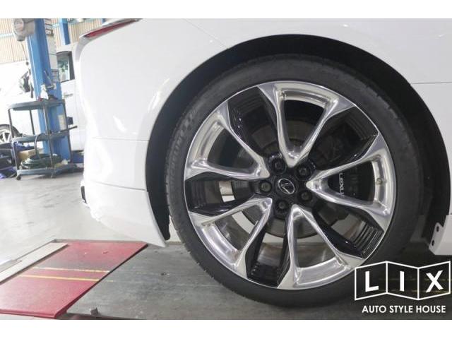 レクサスLCの車高調とオプションブレーキキャリパー交換とT/W交換でさらにWIDE＆LOW！！！【福山市　タイヤ・ナビ・ドライブレコーダー等のパーツ持込取付　コーディング作業　調音施工　大歓迎受付中！！愛車の事なら国産車から輸入車までリクロ