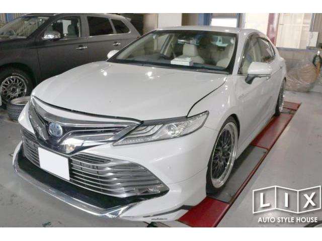 70カムリのモデリスタフロントスポイラーを一新！【福山市　タイヤ・ナビ・ドライブレコーダー等のパーツ持込取付　コーディング作業　調音施工　大歓迎受付中！！愛車の事なら国産車から輸入車までリクロスへ！】