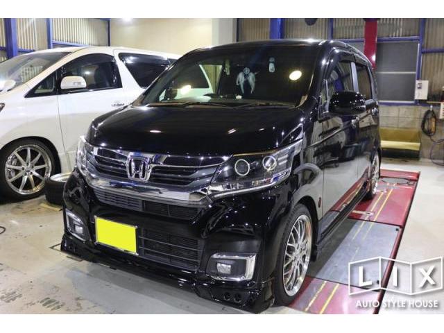 N WGNに無限フロントスポイラー取付でイメージチェンジ！【福山市　タイヤ・ナビ・ドライブレコーダー等のパーツ持込取付　コーディング作業　調音施工　大歓迎受付中！！愛車の事なら国産車から輸入車までリクロスへ！】