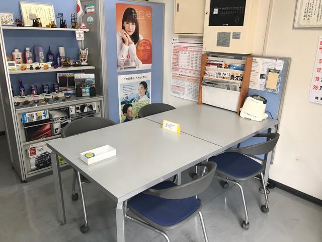 作業中快適にお待ち頂ける様いつもキレイにしています