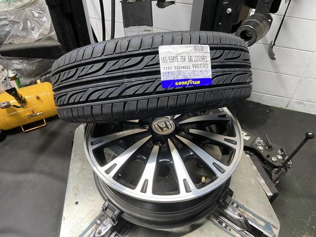 ホンダ N-BOX タイヤ交換 グッドイヤー LS2000 165/55R15 持ち込みタイヤ交換 